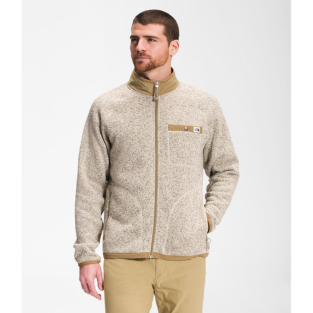 The North Face Fleece Full Zip Mens Australia - The North Face Gordon Lyons Beige / Sand (QYD-964710